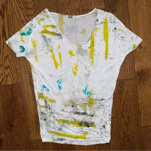 Anthropologie Ett:Twa Splatter Oversized Sheer Tee - Picture 5 of 14
